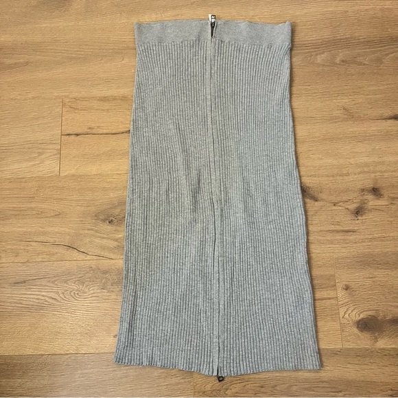 Daily Practice | Ribbed gray sweater midi skirt Women’s size M Anthropologie - Picture 3 of 9